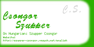 csongor szupper business card